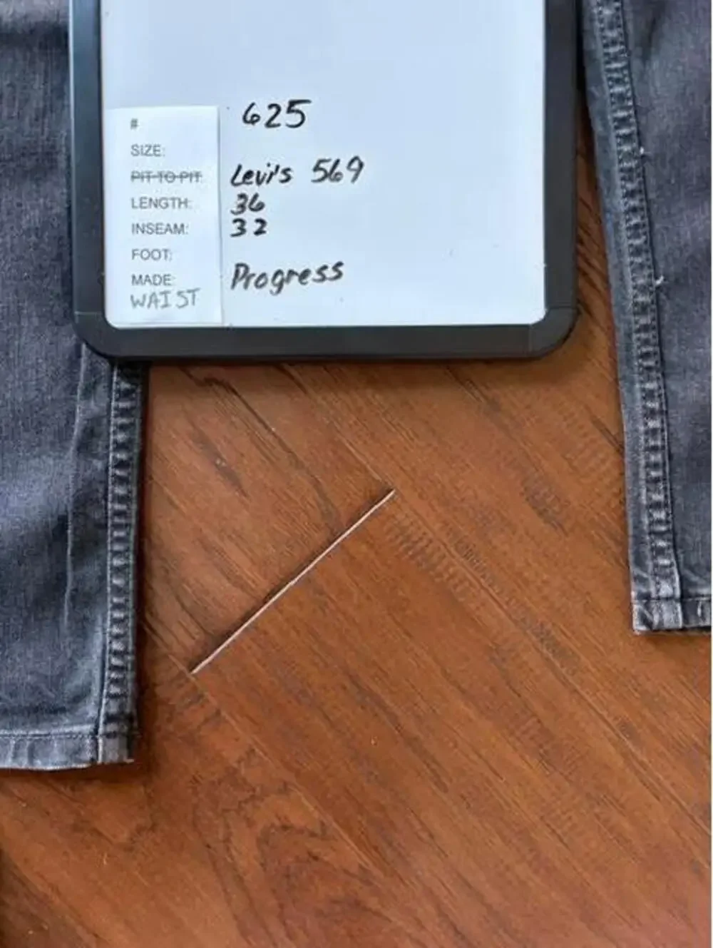 Levi's 569 Men's Loose Straight Fit Jeans, Gray, Size 36x32